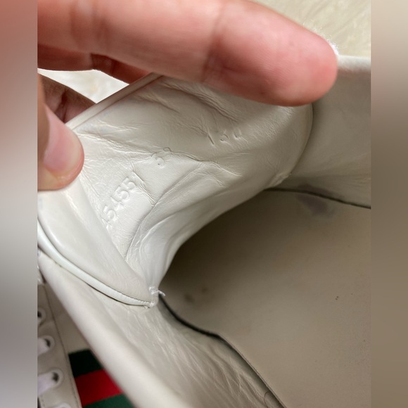 Gucci Shoes Ace Embroidered Arrow White Leather Sneakers Size 8.5 Us Unisex 39 - Picture 7 of 14